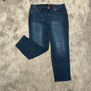 Women’s size 14 1822 denim cropped dark wash jeans